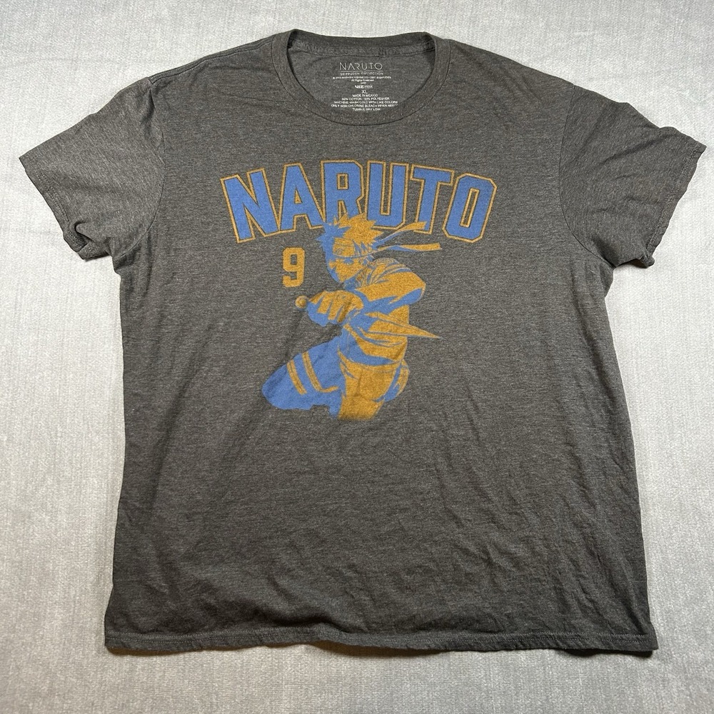 Naruto Shippuden Collection Gray Graphic T-Shirt XL Viz Media